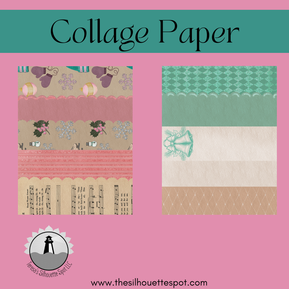 Boho Inspirational Christmas Craft Papers Digital Download