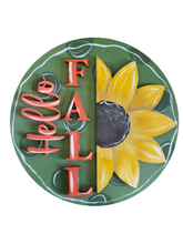 Load image into Gallery viewer, Hello fall round 12&quot; Wood Cutout for DIY
