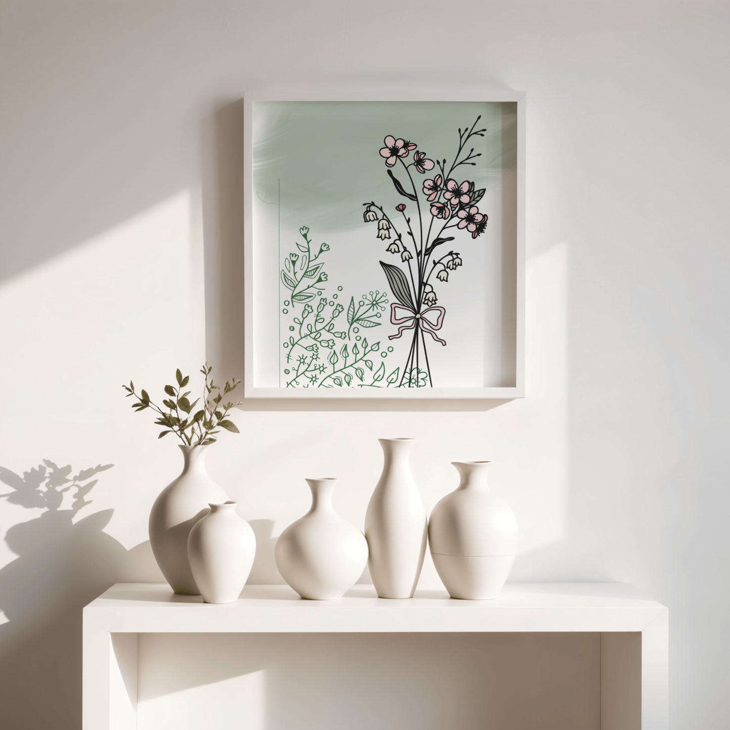 Boho May Birthday Flower  Printable Art Bundle — 48 File Digital Download