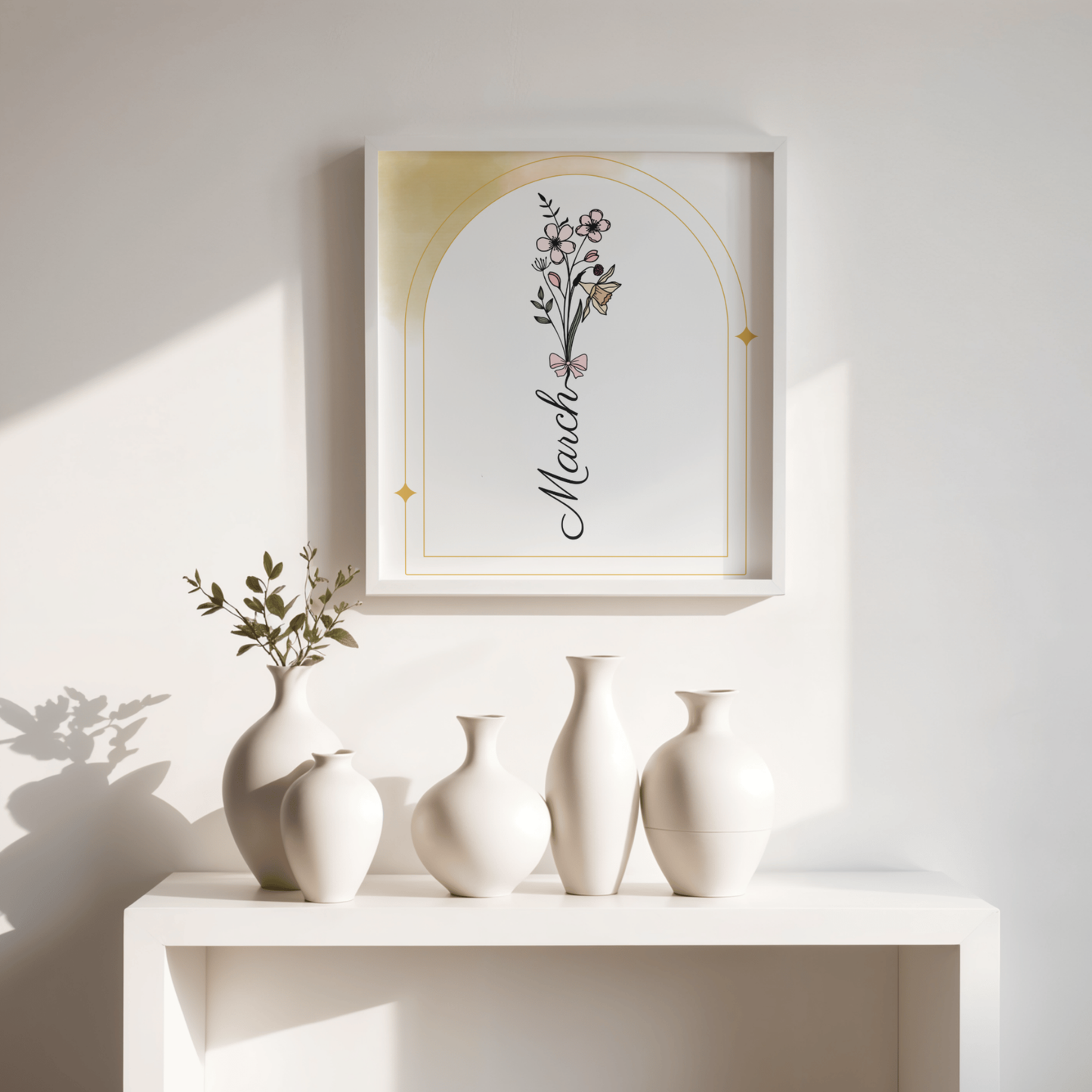 Boho March Printable Art Bundle — 96 File Digital Download