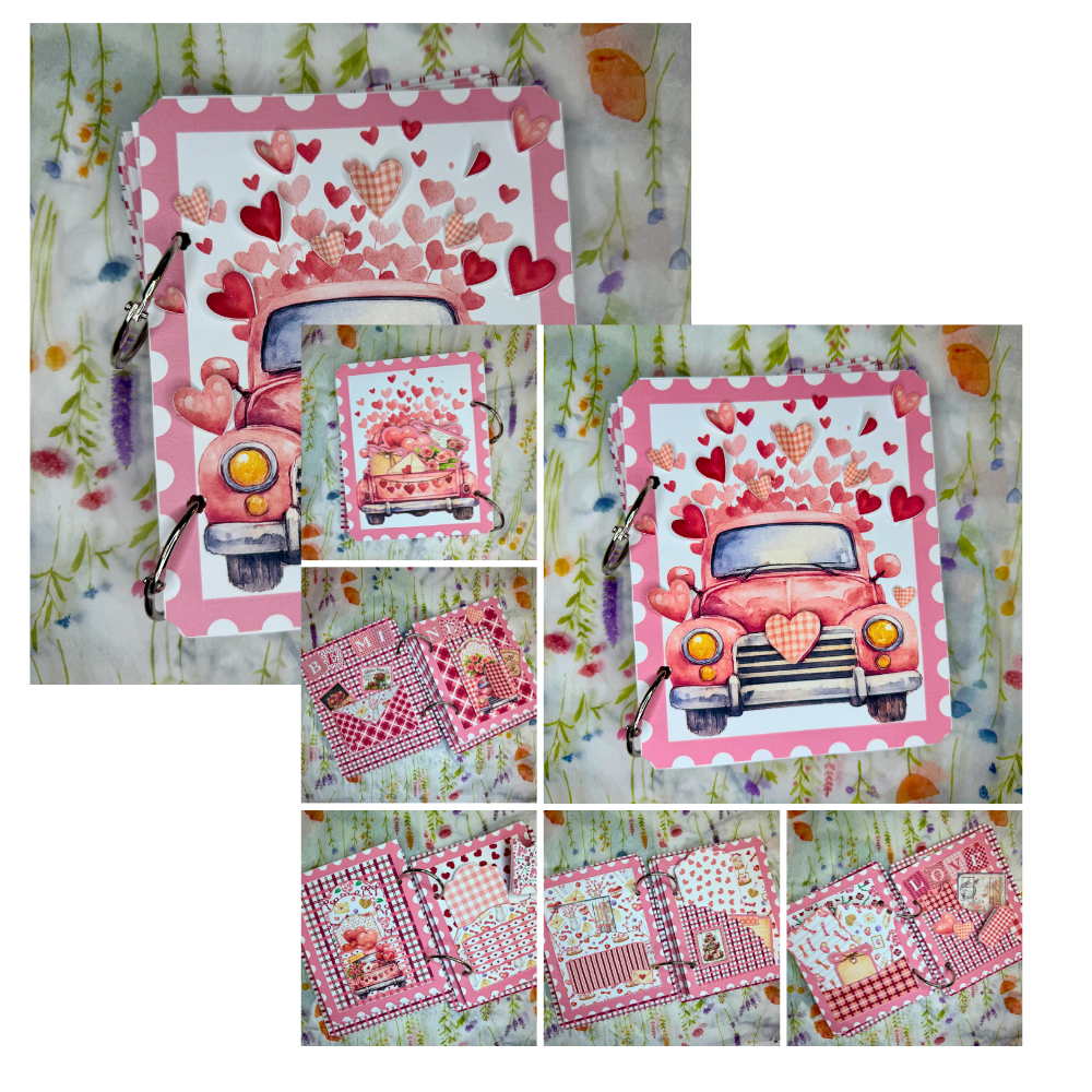 Valentine's Day Memory Keeper Journal Kit – 22-Page Holiday Paper Craft Kit with Ribbons, Ephemera & Video Tutorial