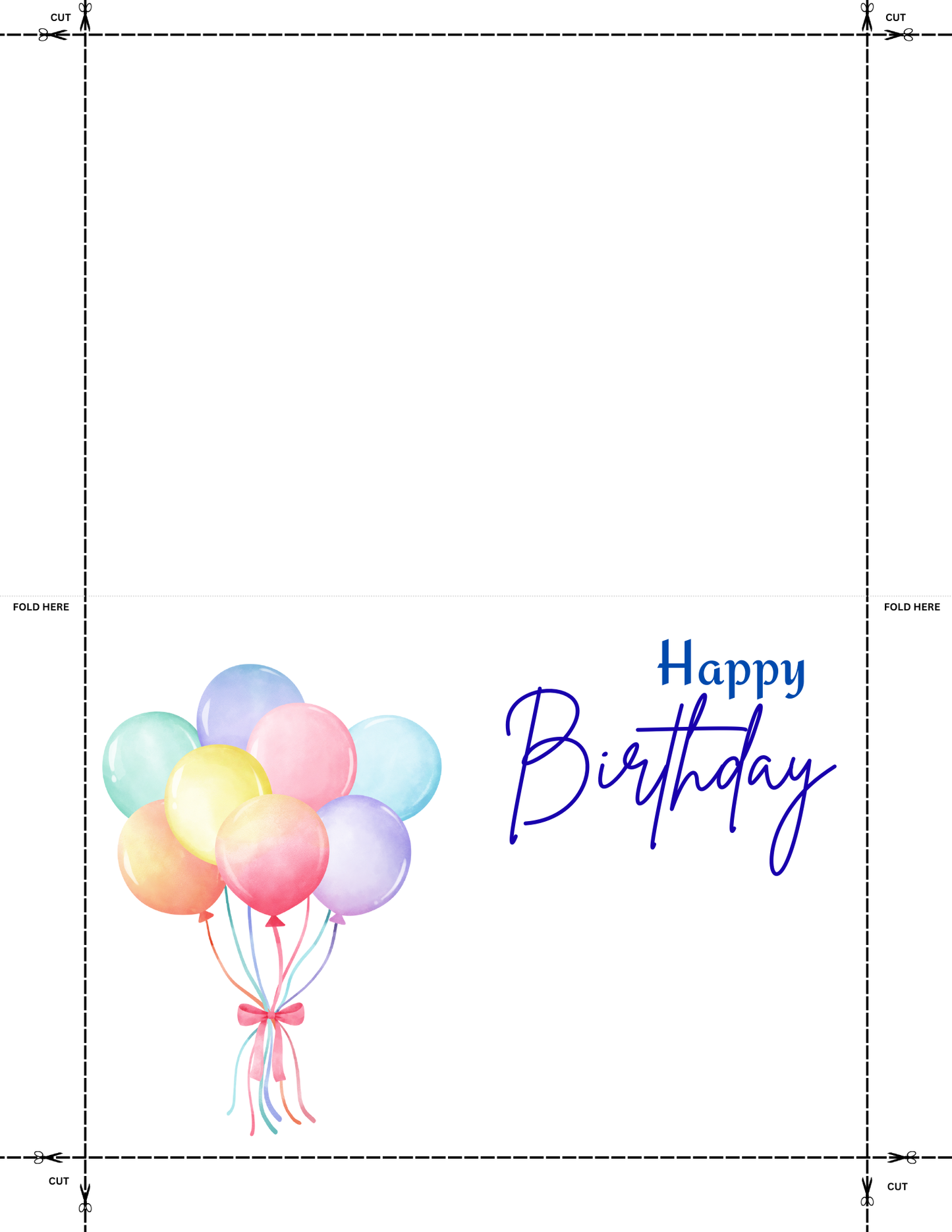 Set of 5 Free Watercolor Birthday Cards (Printable Digital Download)