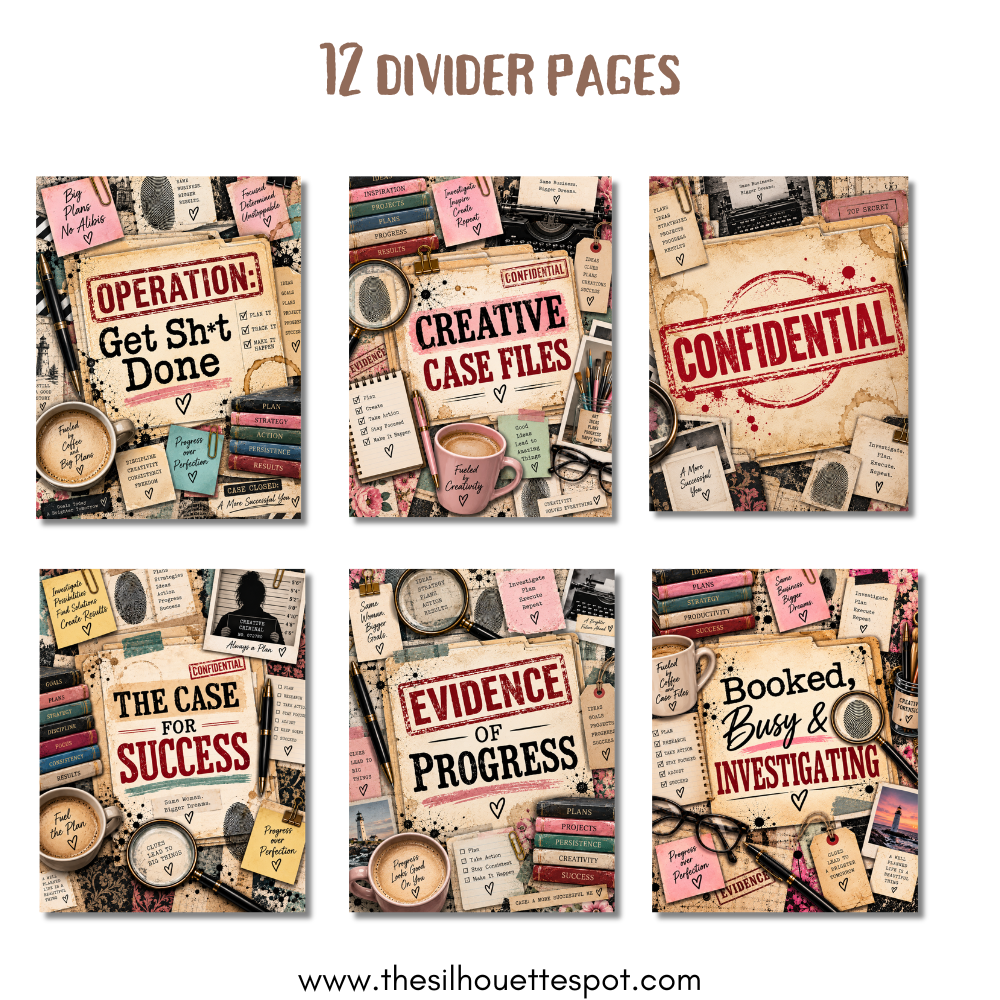2027 True Crime Personal Planner | 154-Page Printable Daily, Weekly, Monthly, Goal & Habit Planner