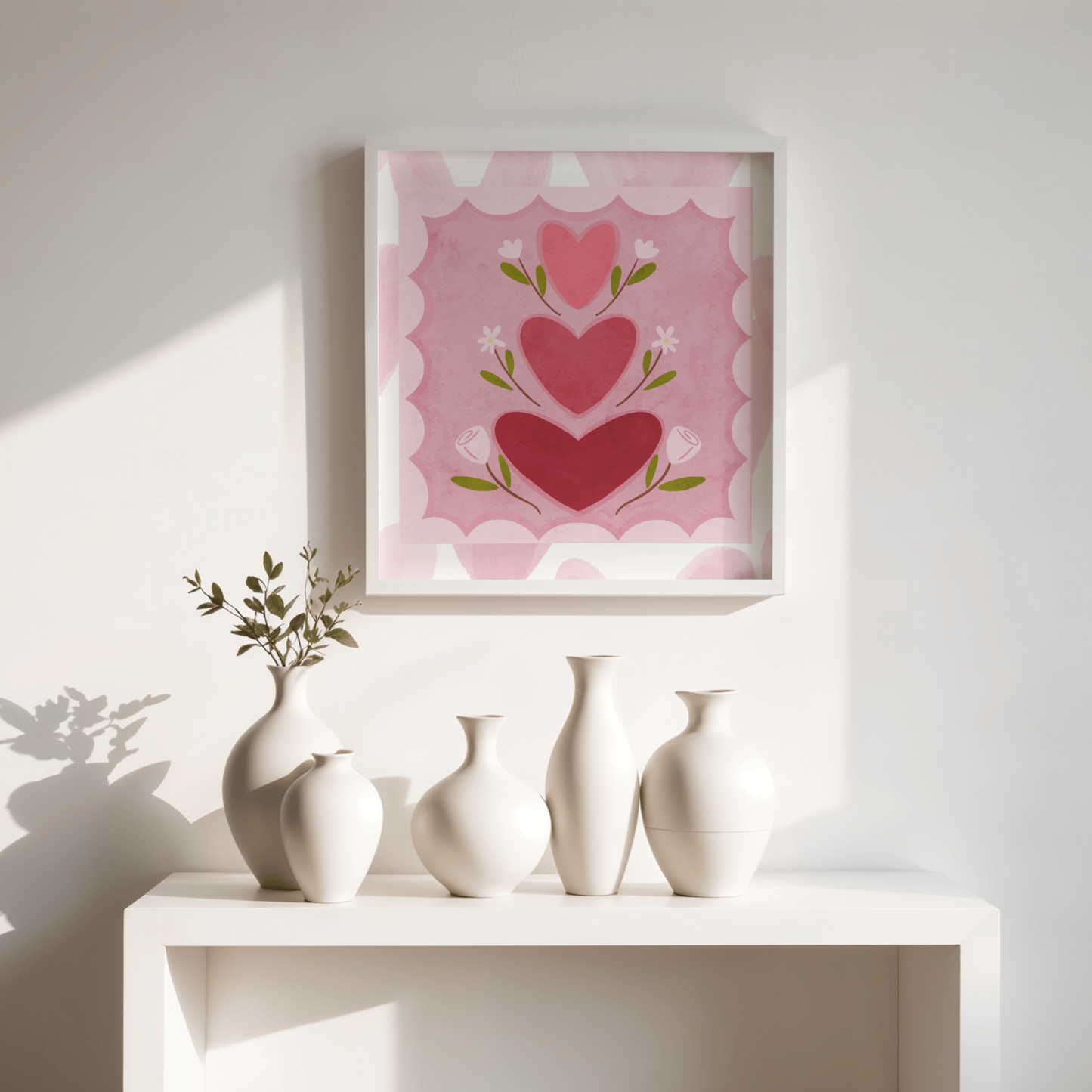 Watercolor Valentine Wall Art Bundle (Printable Digital Download)