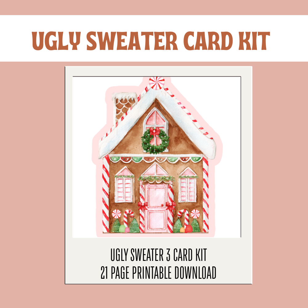 GingerBread DIY 3 Card Paper Craft Kit