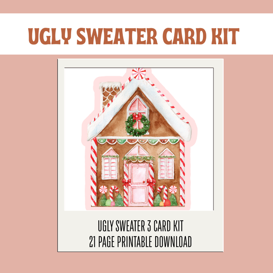 GingerBread DIY 3 Card Paper Craft Kit