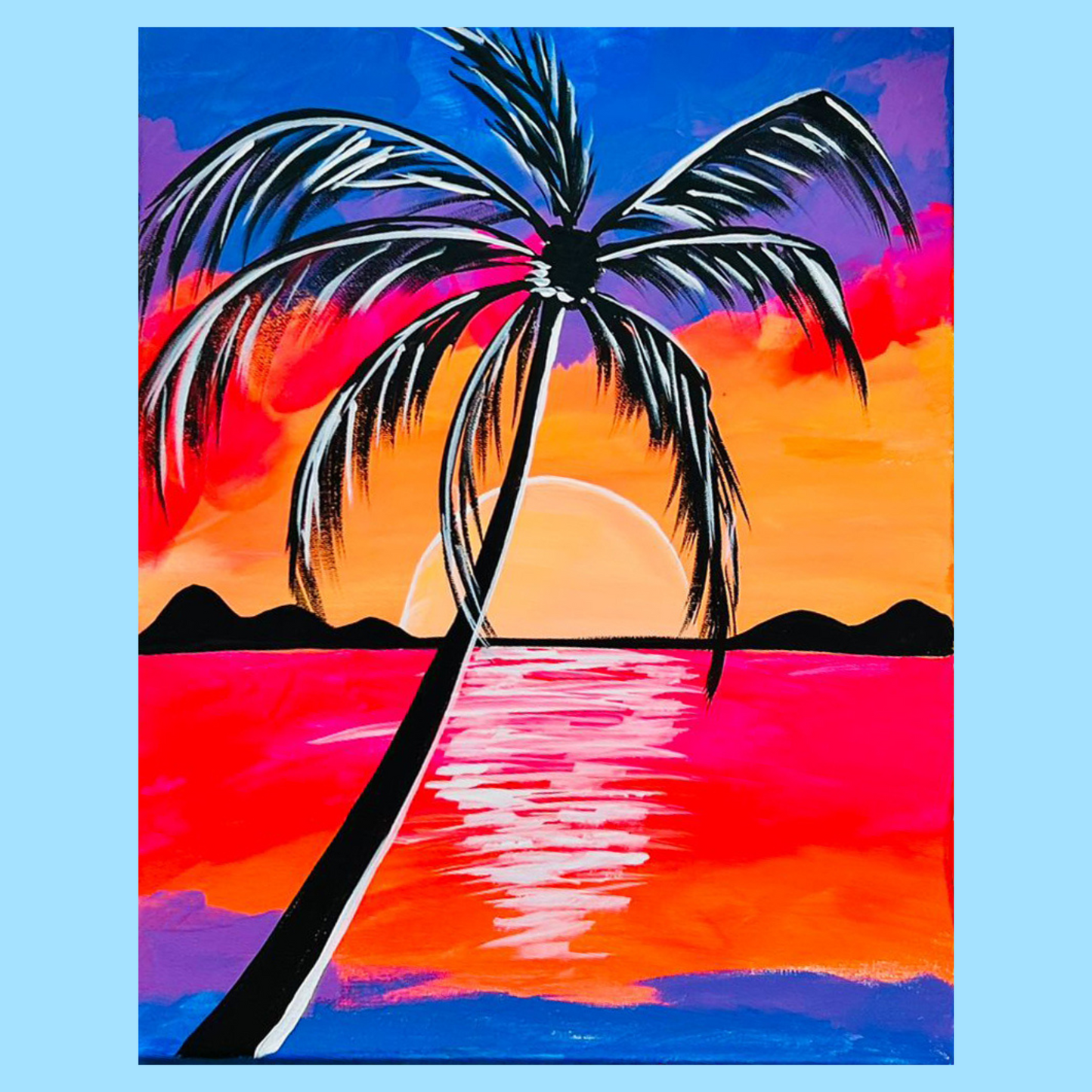 How to Paint a Palm Tree Beach Scene Complete Art Kit
