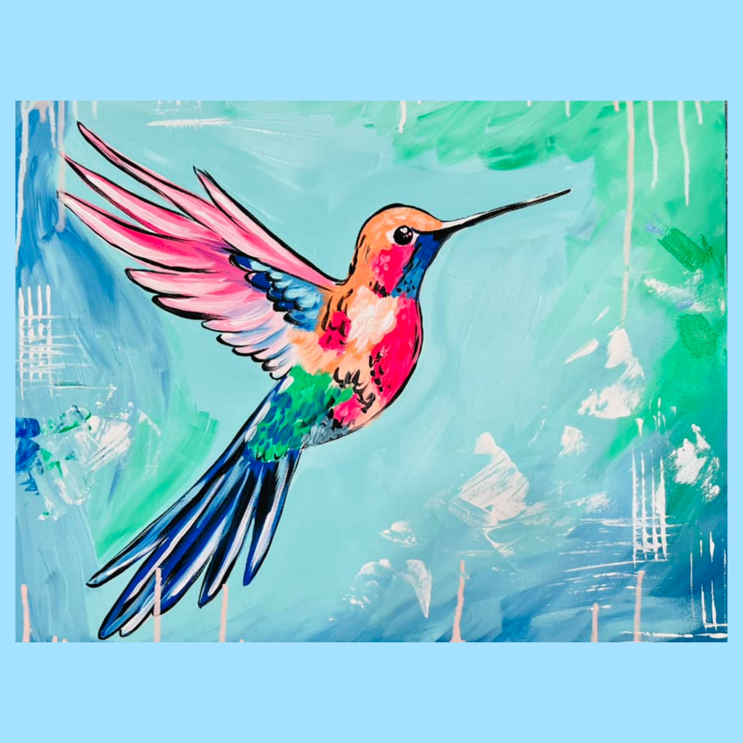 How to Paint a fun Hummingbird Complete Art Kit