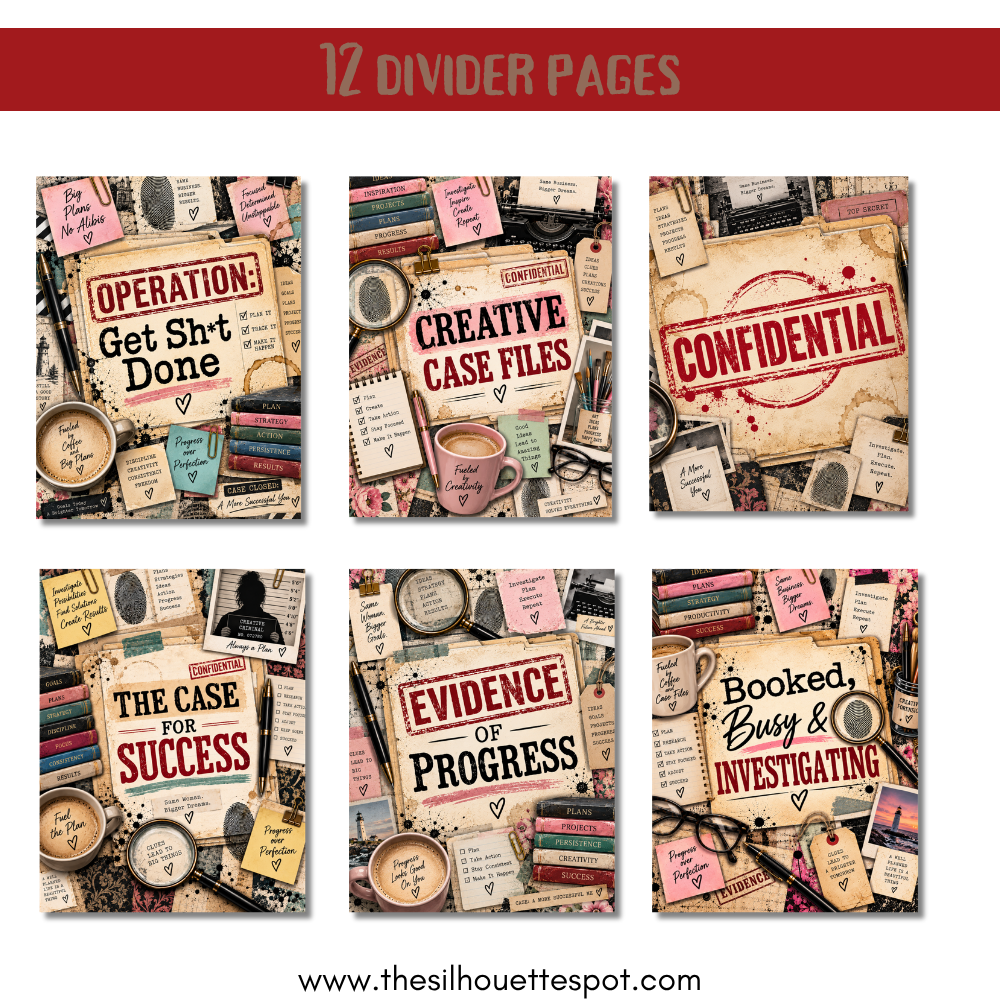 2027 True Crime Business Planner | 202-Page Printable Daily, Weekly & Monthly Digital Planner