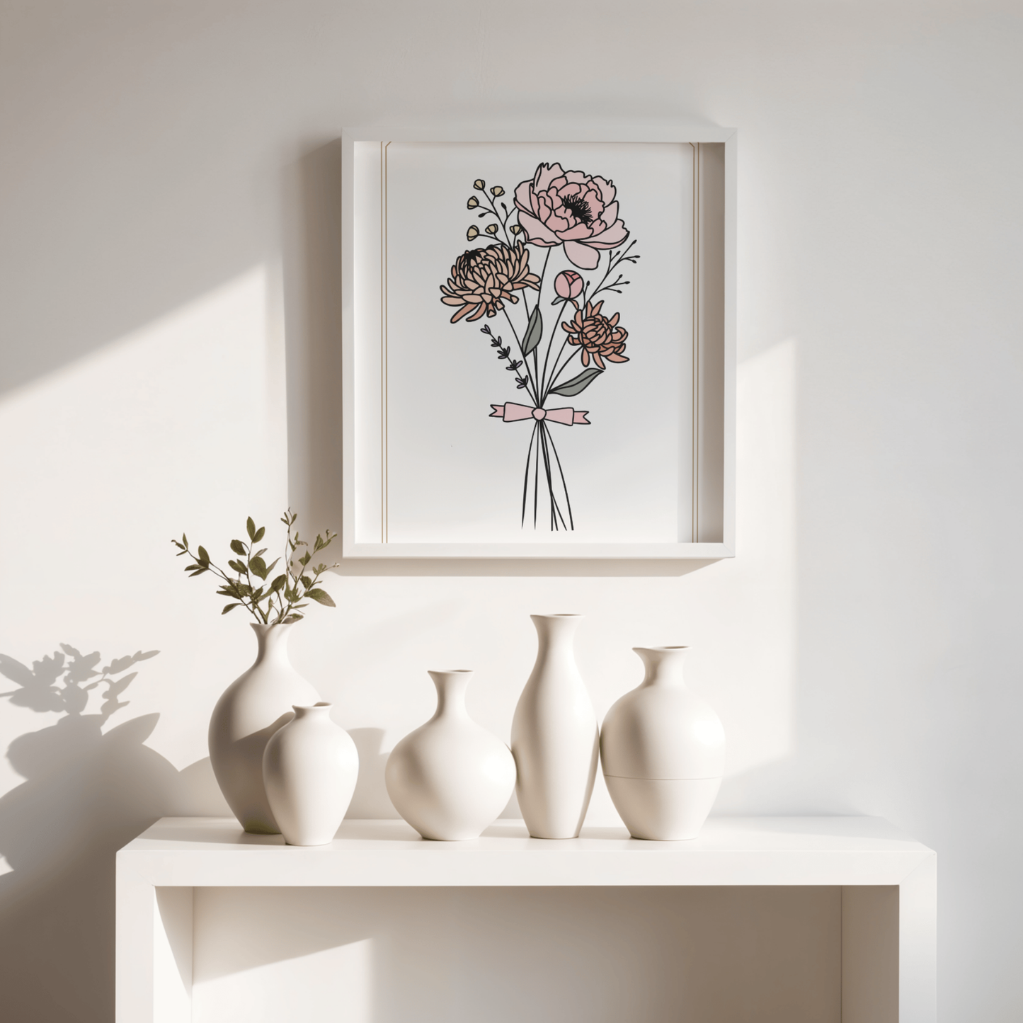 Boho November Birthday Flower  Printable Art Bundle — 48 File Digital Download