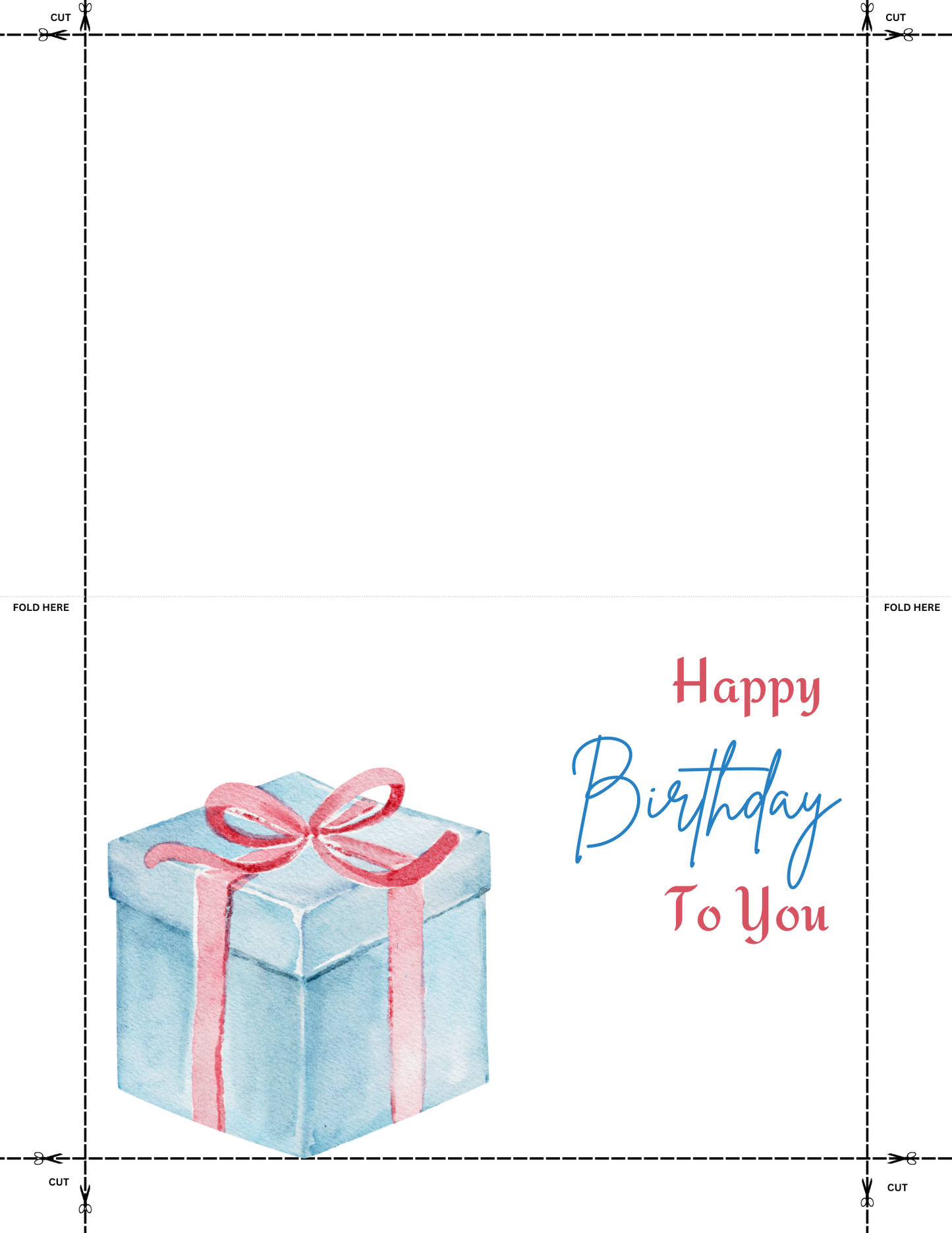 Set of 5 Free Watercolor Birthday Cards (Printable Digital Download)