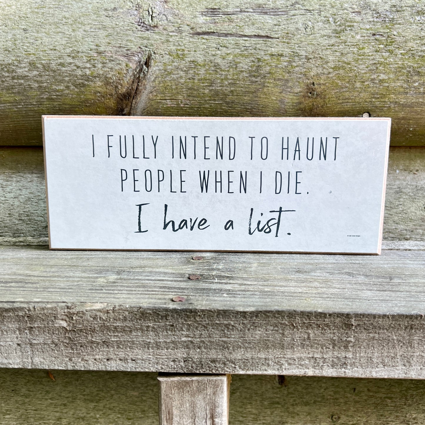 I Intend to Haunt You Halloween Farmhouse Rustic Wood Home Decor Sign