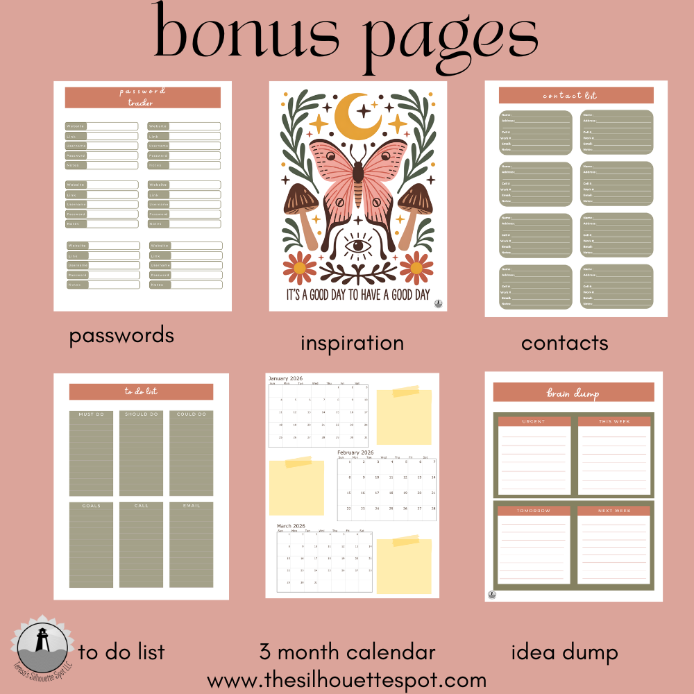 2026 Small Business Boho Inspirational  Planner for Creatives