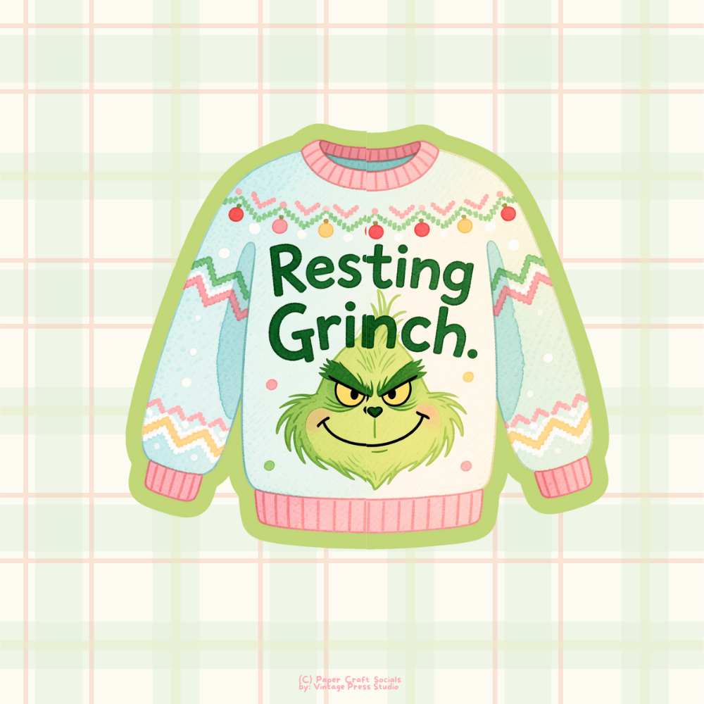 Ugly Sweater DIY 3 Card Paper Craft Kit