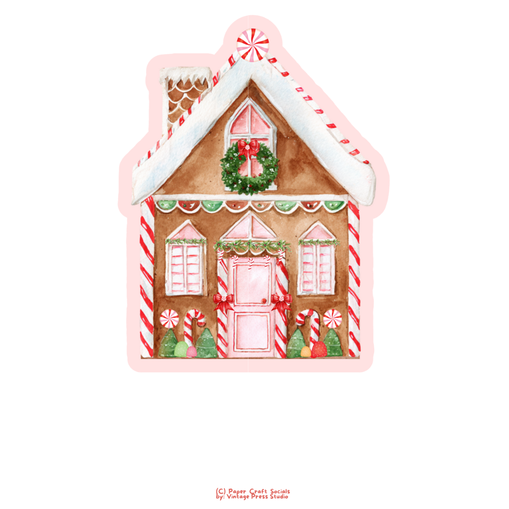GingerBread DIY 3 Card Paper Craft Kit