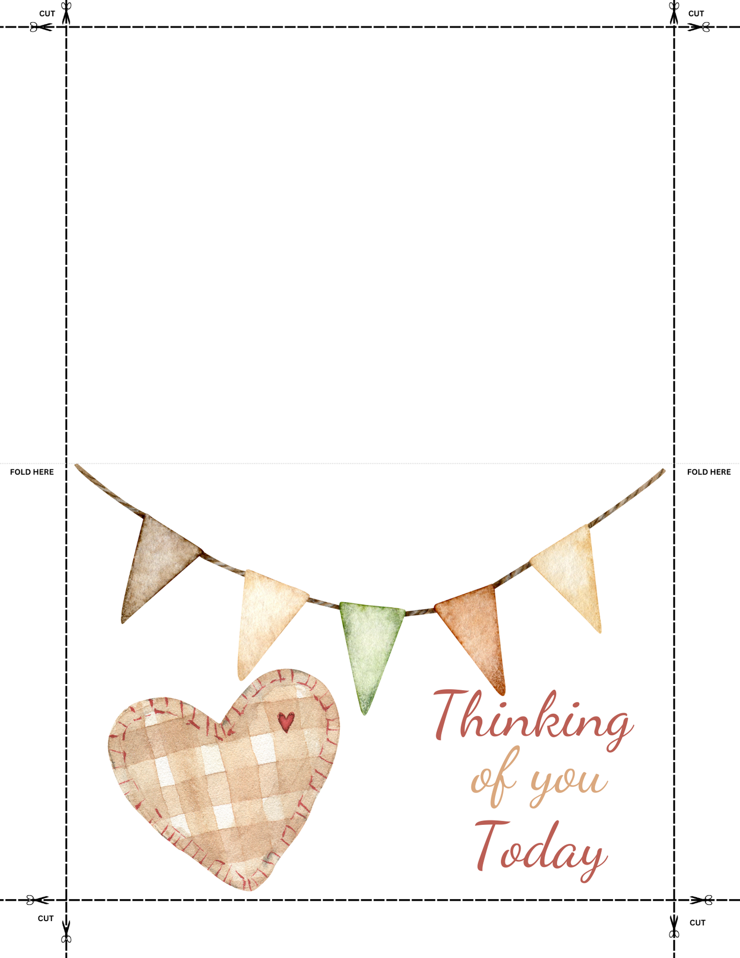 Set of 6  Watercolor Valentine Cards (Printable Digital Download)