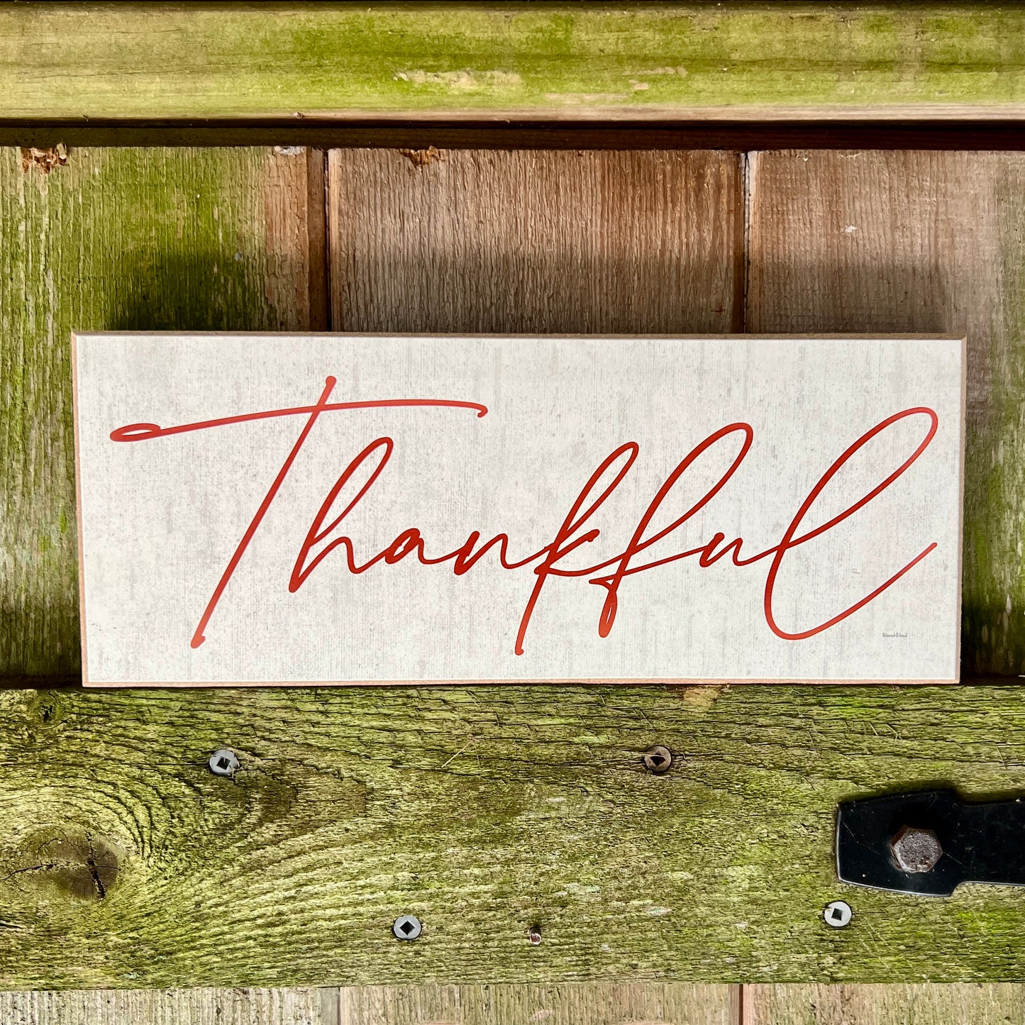 Thankful Farmhouse Rustic Wood Home Decor Sign for Fall
