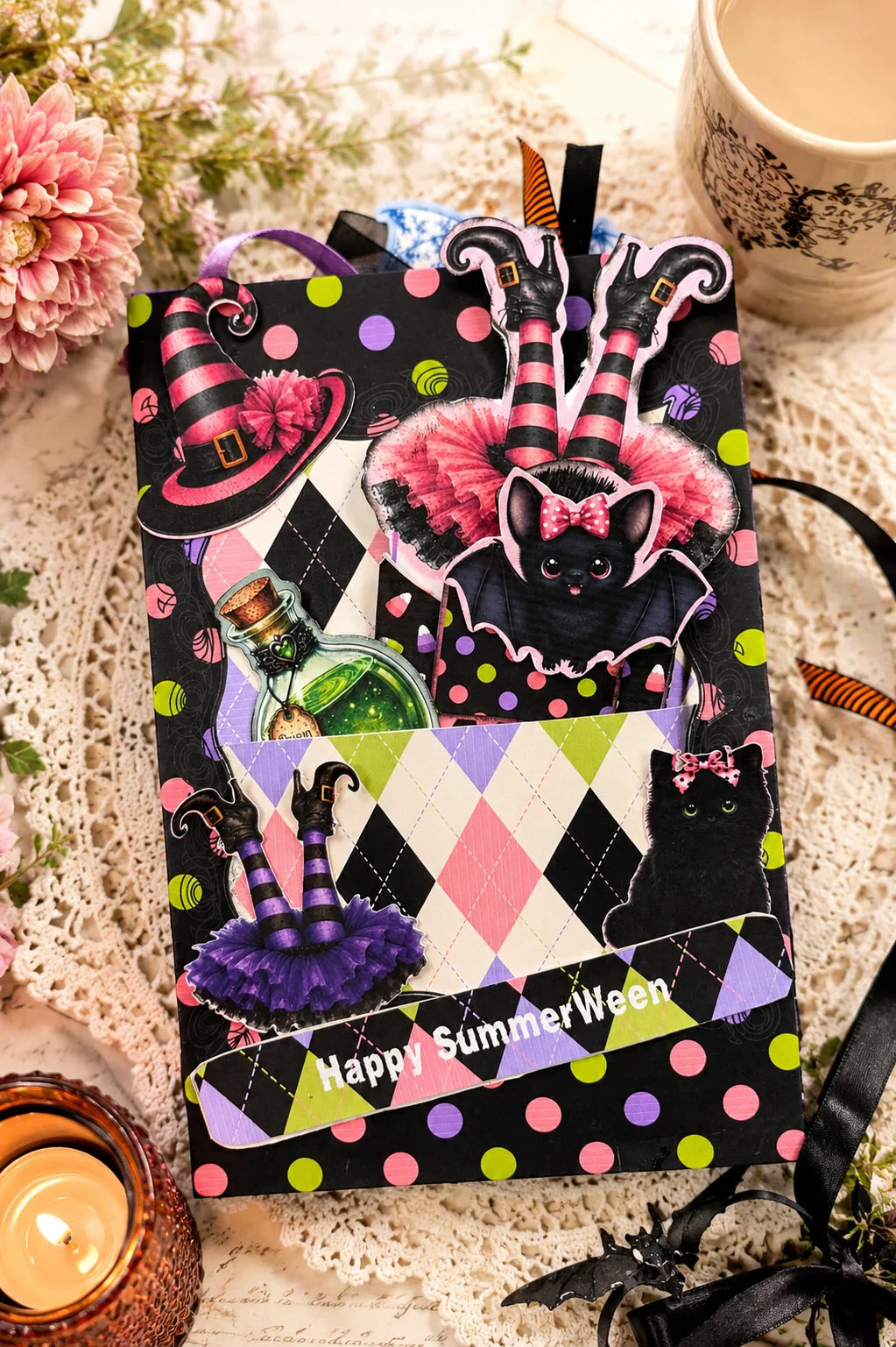 Halloween Junk Journal Printable Kit | 14-Page Cute & Whimsical Halloween Journal PDF