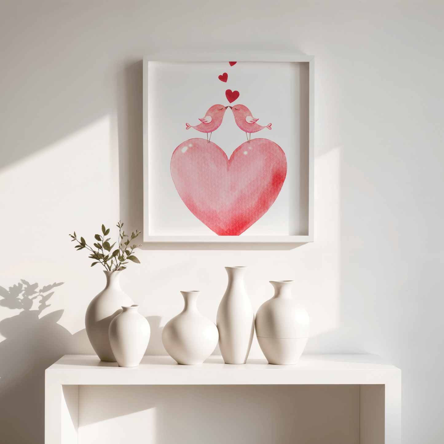 Watercolor Valentine Wall Art Bundle (Printable Digital Download)