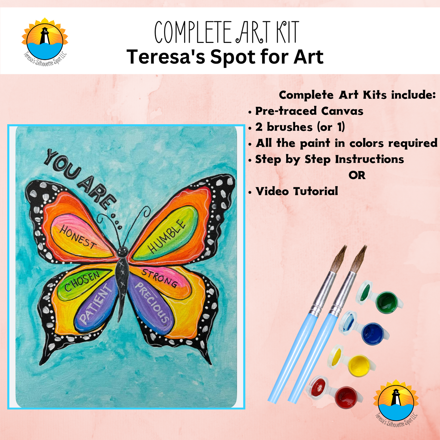 Butterfly of Inspiration Complete Acrylic Art Kit