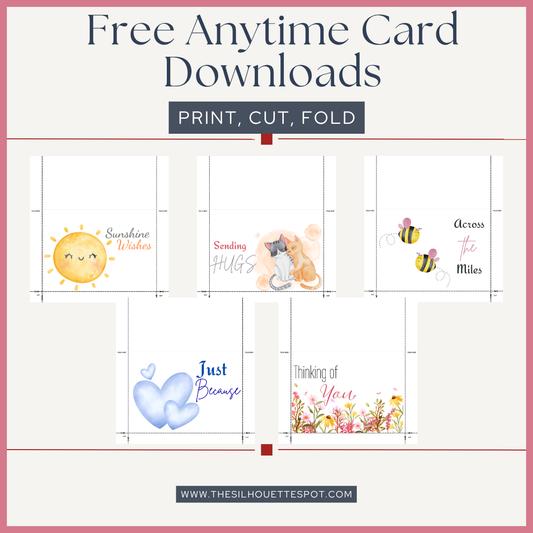 Set of 5 Free Watercolor All-Occasion Cards (Printable Digital Download)