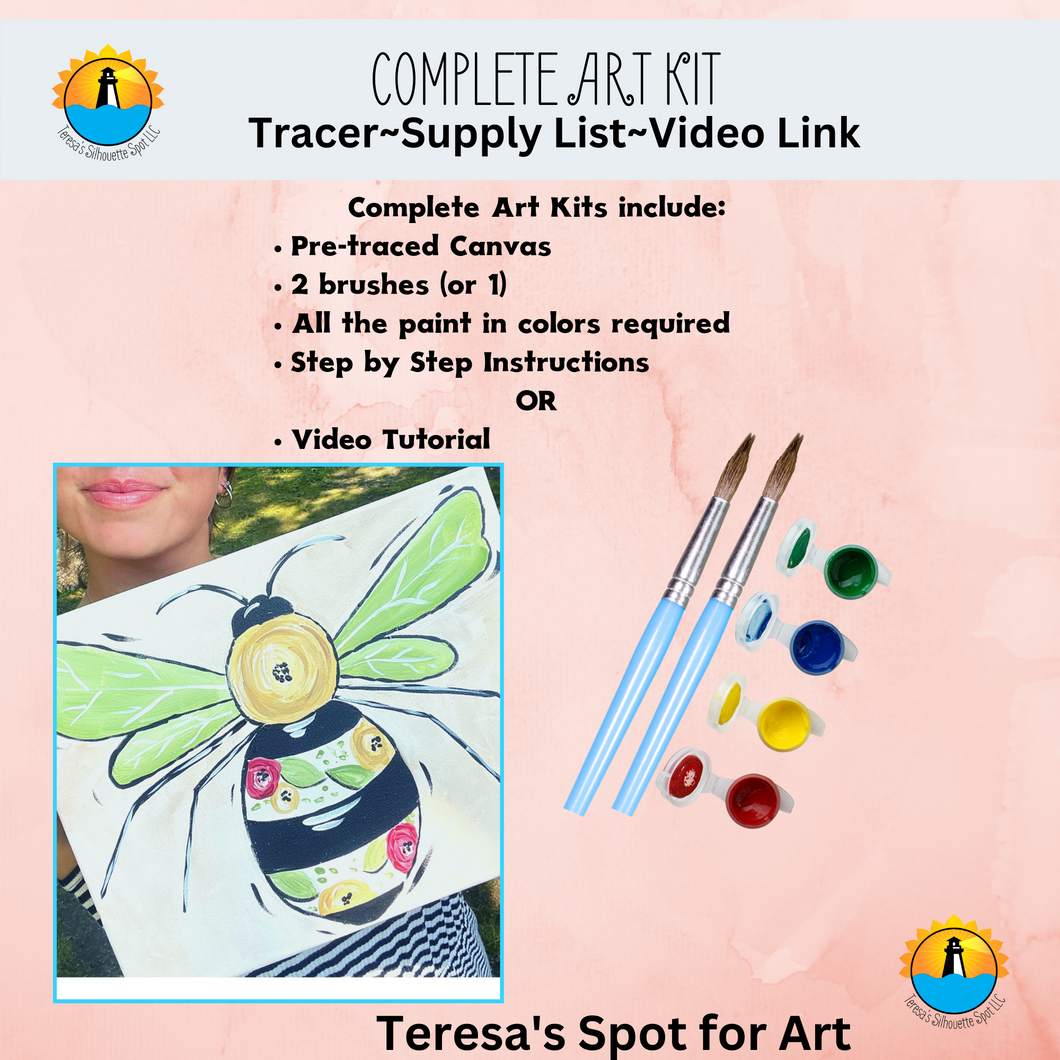 Floral Bee Complete Art Kit