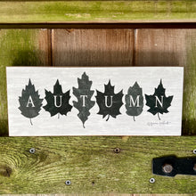 Load image into Gallery viewer, Autumn Leaves Farmhouse Rustic Wood Home Decor Sign for Fall
