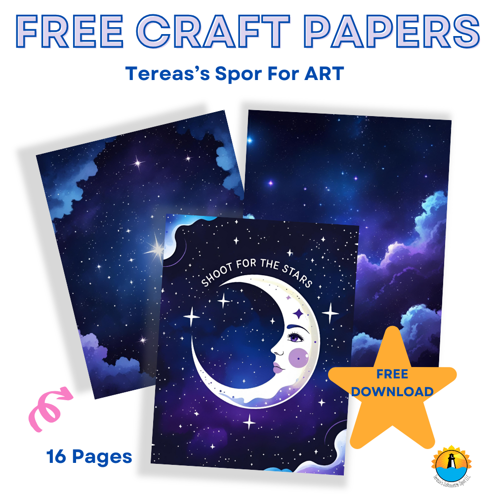 Celestial Paper Stack Free Celestial Moon Paper Pack – Teresa's Spot for All Things Art
