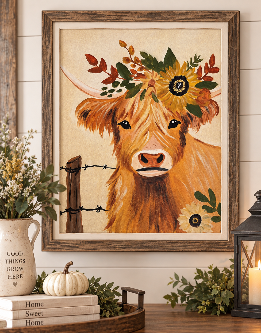 Highlander Cow Beginner Acrylic Painting Tutorial | Digital Painting Kit