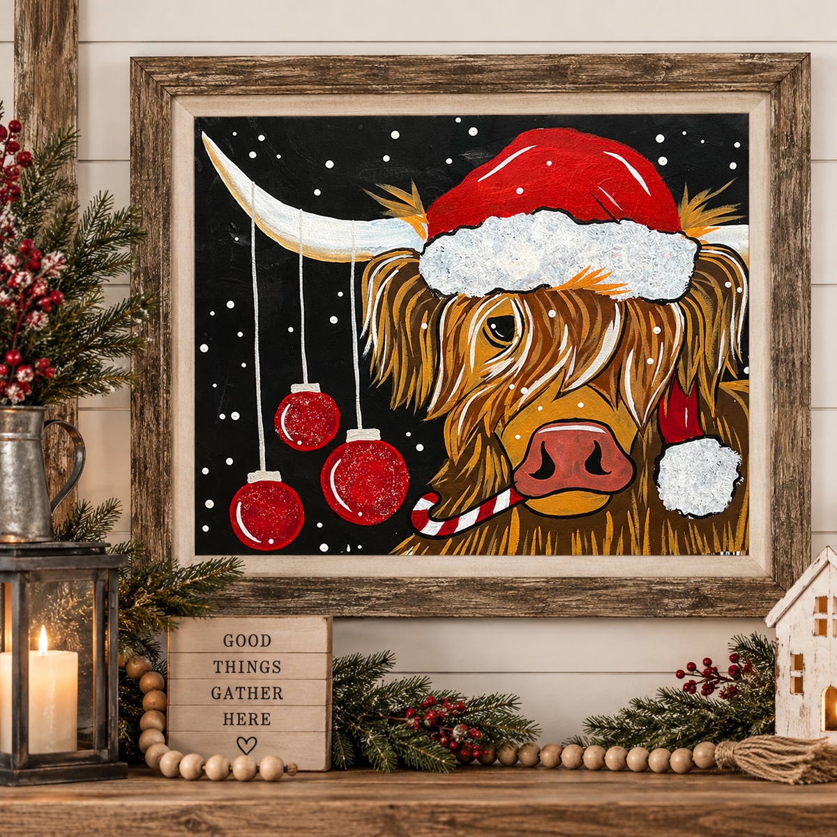 Highlander Cow Video Tutorial for Paint Night Holiday Party