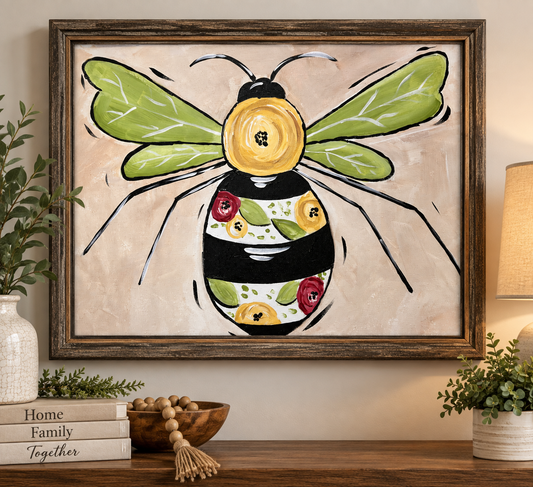Floral Bee Art Class Complete -Video Only
