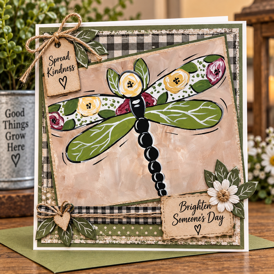 Floral Boho Dragon Fly Acrylic Painting Video Tutorial