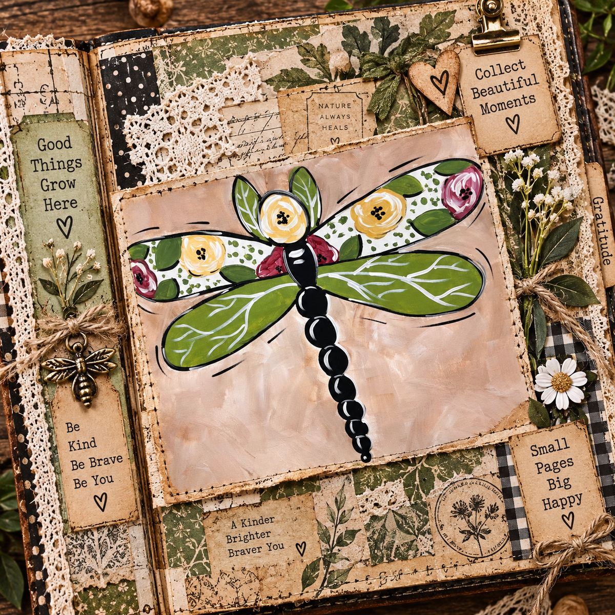Floral Boho Dragon Fly Acrylic Painting Video Tutorial