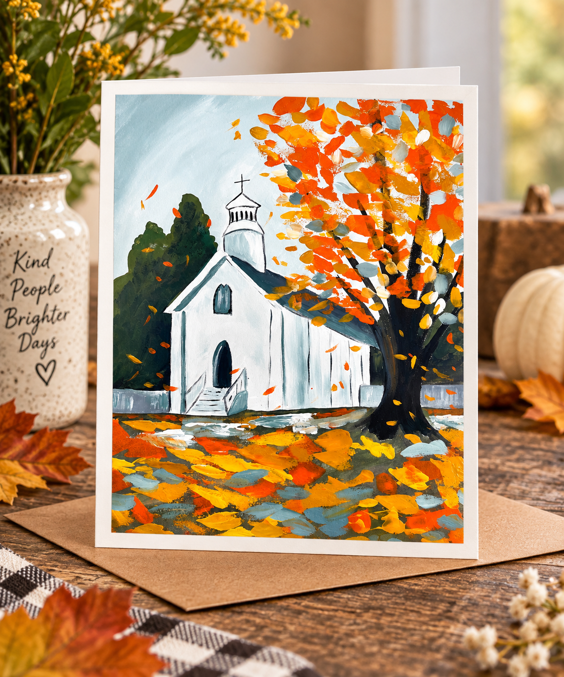 Autumn Church Acrylic Painting Tutorial for Beginners - Create Joy with Simple and Fun Art