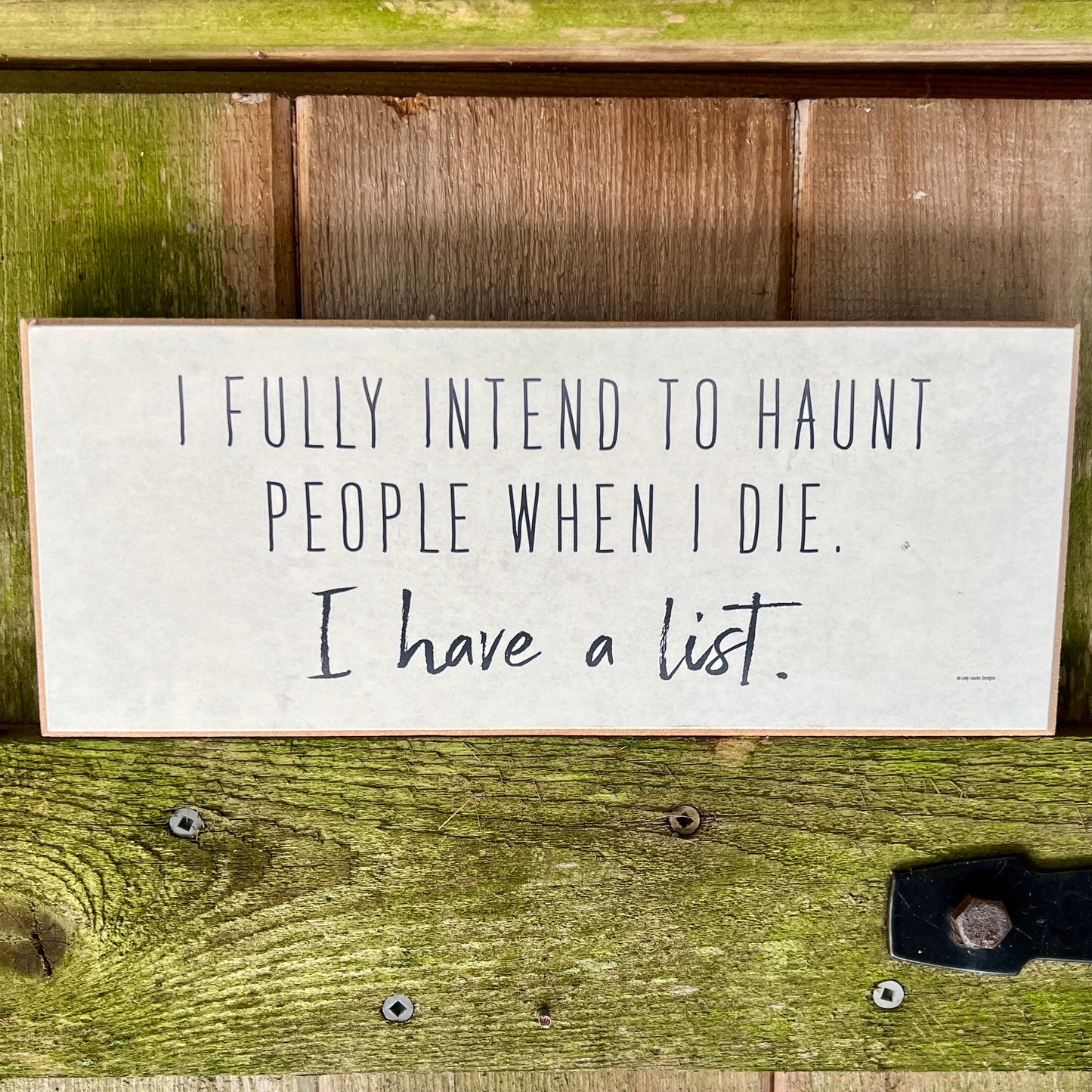 I Intend to Haunt You Halloween Farmhouse Rustic Wood Home Decor Sign