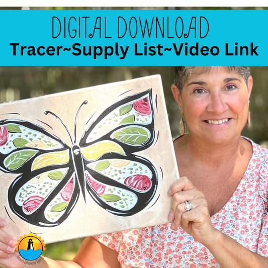 Boho Floral Butterfly Video Tutorial Class Only