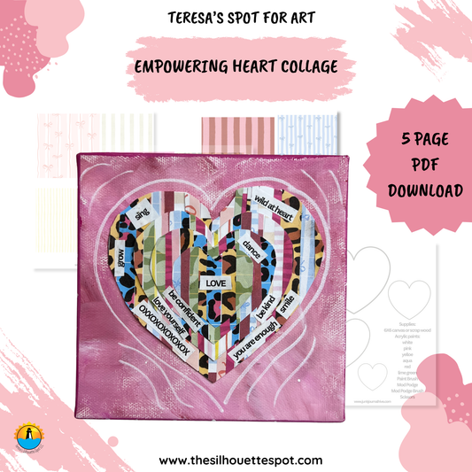Valentine's Day Empowering Heart Collage (Printable Digital Download)
