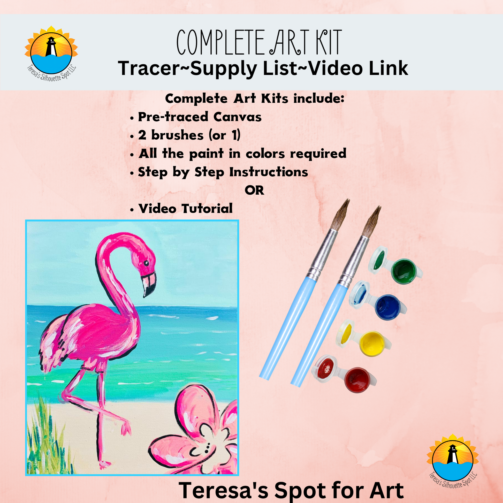 Flamingo Canvas Painting Kit