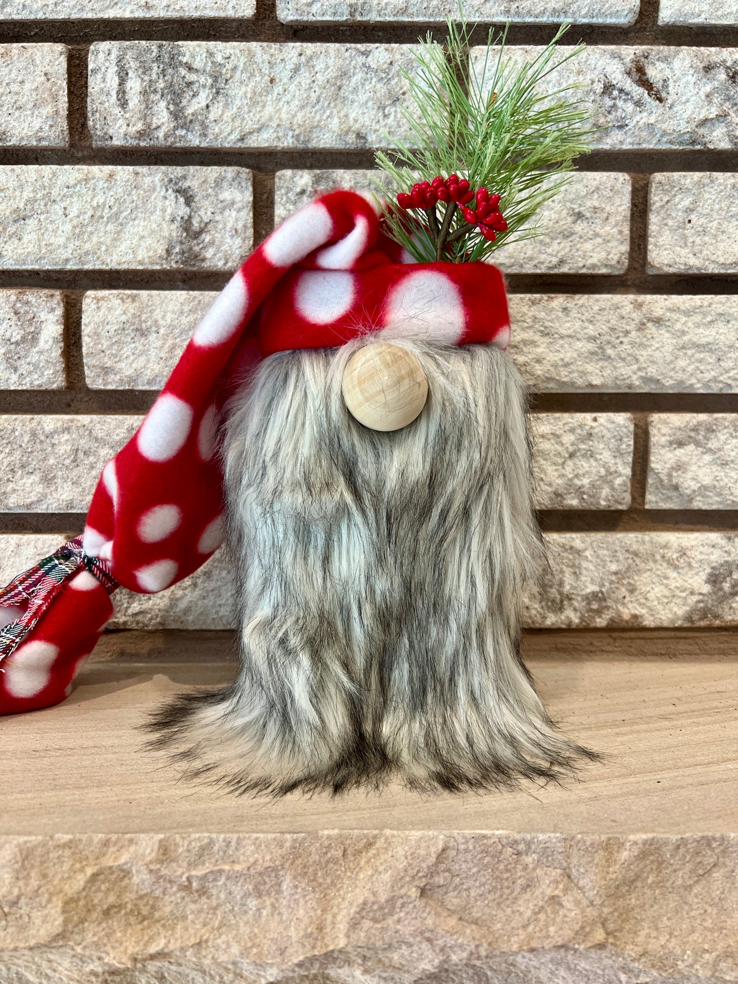 Furry Christmas Gnome with Fun Fleece Hat