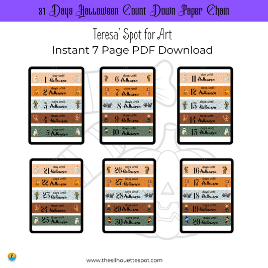 Free Halloween Countdown Paper Chain Printable – 13 Days of Halloween DIY Activity