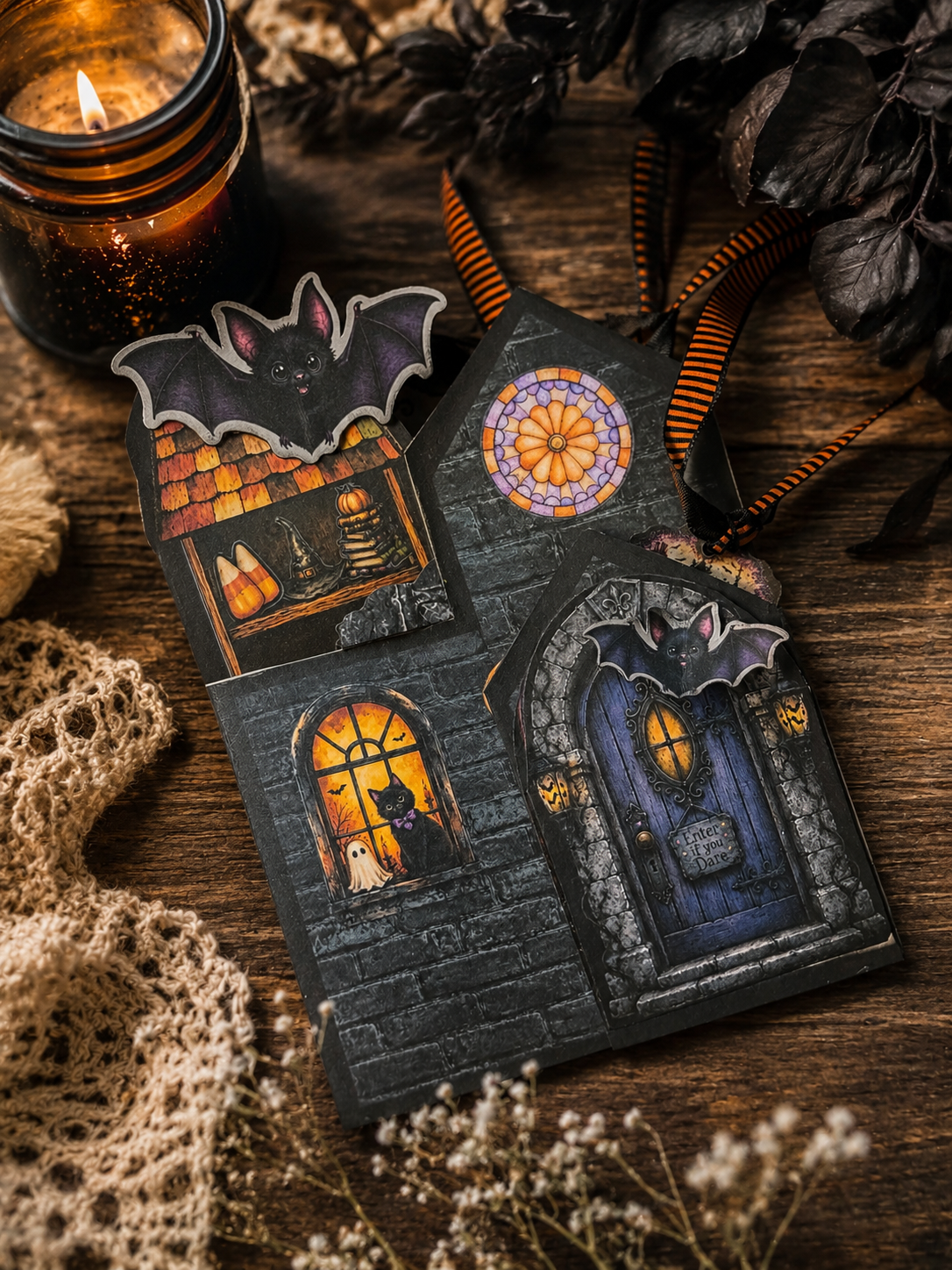 HalloWeen Manor "Mini Kit" Loaded Interactive Journal Folio PDF Kit