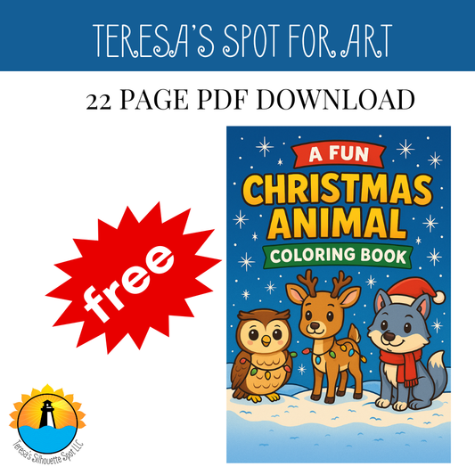 Christmas Animal Coloring Book for kids Digital Download
