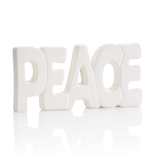 Ceramic Rainbow PEACE Word Plaque Complete Art Kit