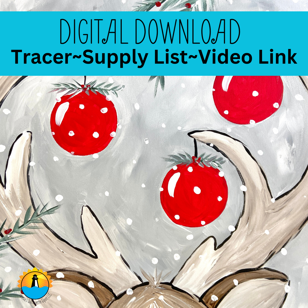 Reindeer Games Acrylic Art Paint Tutorial