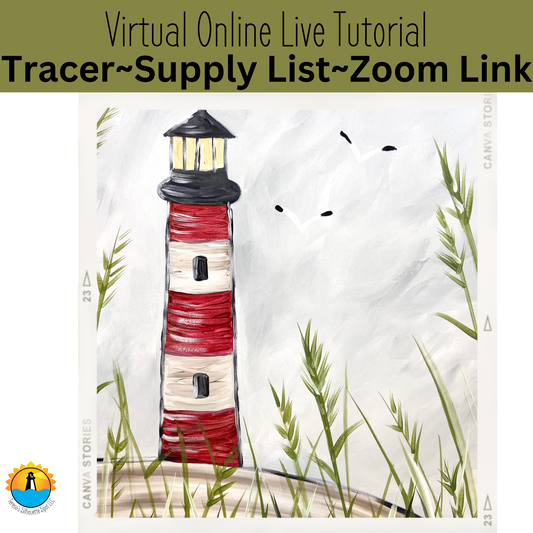 How to paint a Lighthouse Acrylic Painting Tutorial for Beginners - Create Joy with Simple and Fun Art