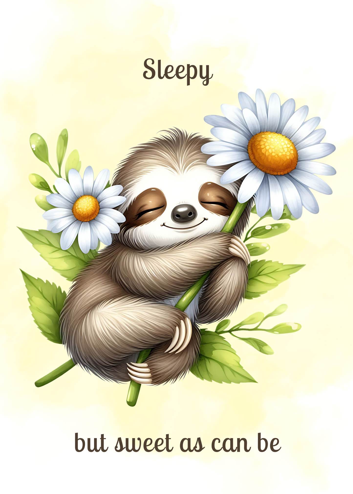 Cute Sloth Nursery Wall Art Printables Bundle of 6