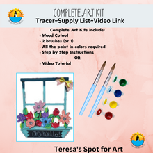 Load image into Gallery viewer, Window Box with Spring Flowers Art Kit-NO Banner
