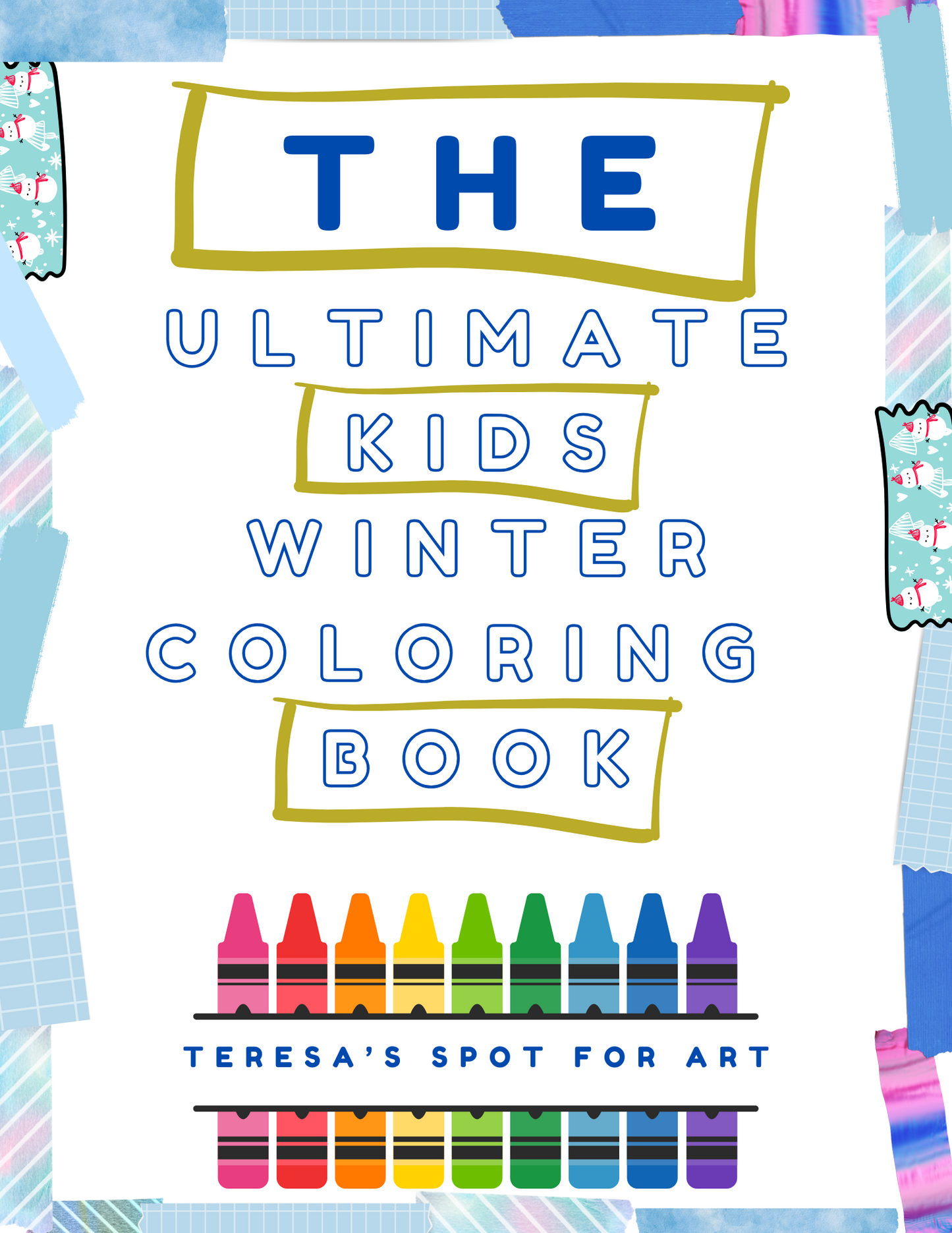 Winter Themed Alphabet Coloring Book for kids| Digital Download|Digital Download Coloring Book for Kids|Winter Themed Children's Coloring