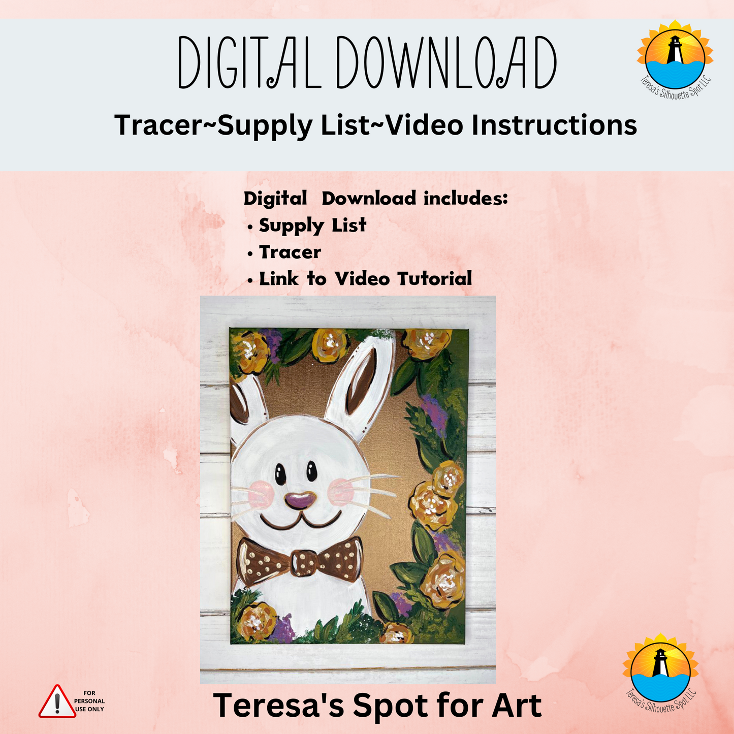 Beginner Bunny in the Woods Acrylic Art Video Paint Tutorial
