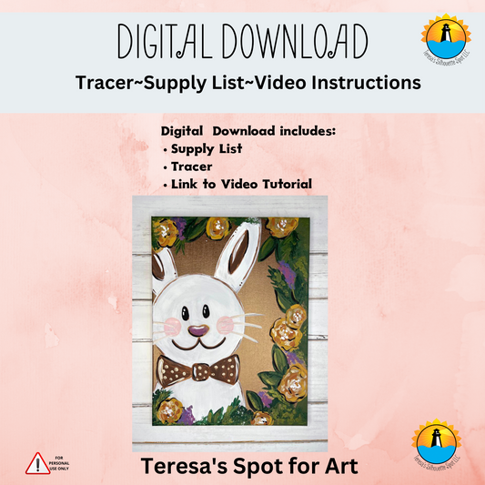 Beginner Bunny in the Woods Acrylic Art Video Paint Tutorial